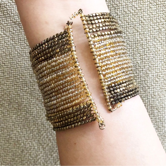 Gold Tone Beaded Bracelet - Picture 6 of 6